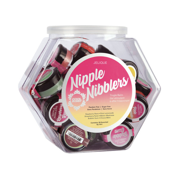 Jelique Nipple Nibbler Tingle Balm 3gr Asst. Flavors (36/Bowl)