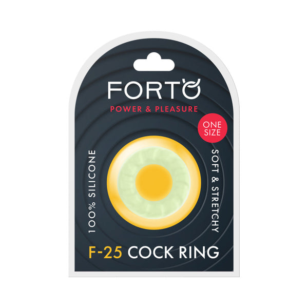 Forto F-25 Liquid Silicone Cockring 23mm Glow