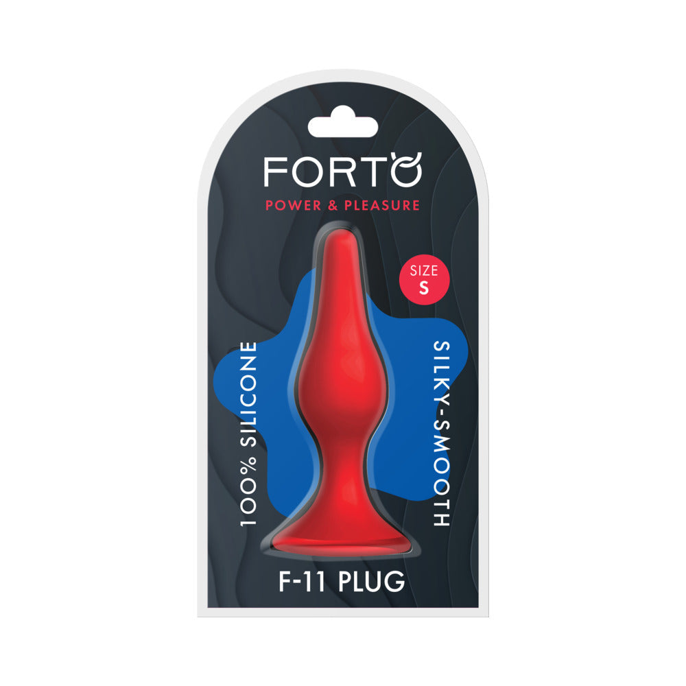 Forto F-11 Lungo Silicone Anal Plug Small Red