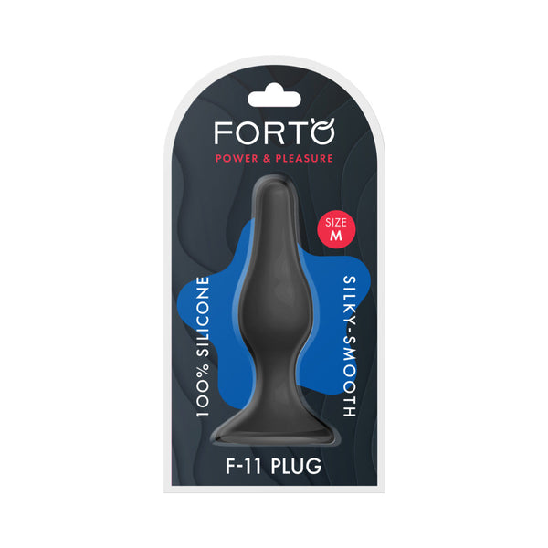 Forto F-11 Lungo Silicone Anal Plug Medium Black
