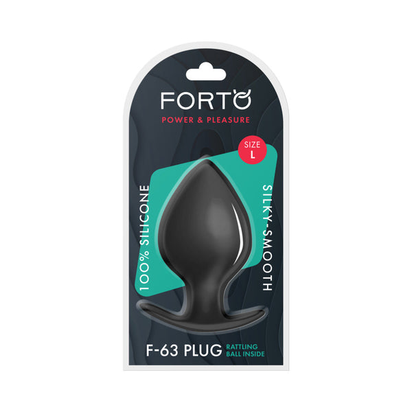 Forto F-63 Rattler Spade Silicone Anal Plug Large Black