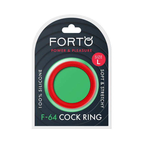 Forto F-64 Wide Liquid Silicone Cockring Large Red