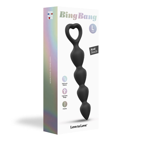 Love to Love Bing Bang Silicone Anal Beads Noir Large