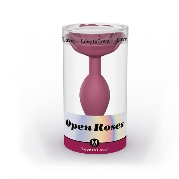 Love to Love Open Roses Silicone Anal Plug Plum Star Medium
