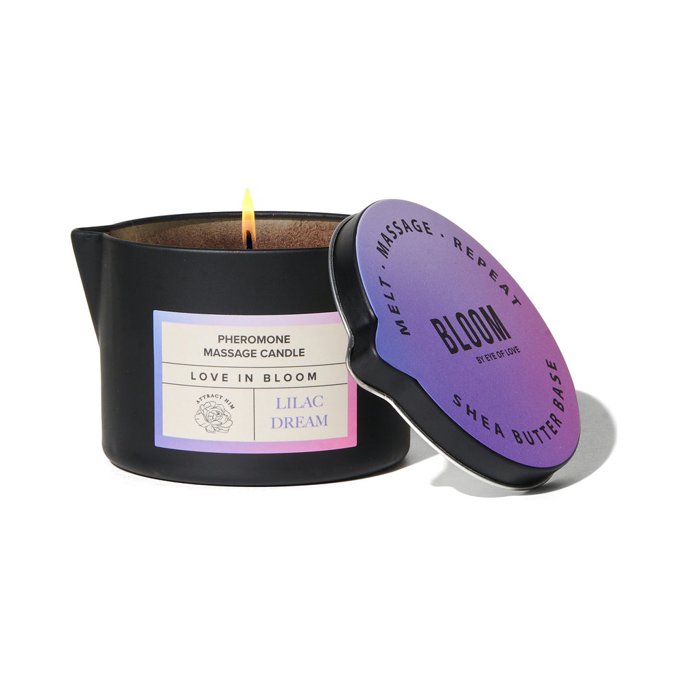 Eye of Love Bloom Pheromone Massage Candle Lilac Dream 5 oz.