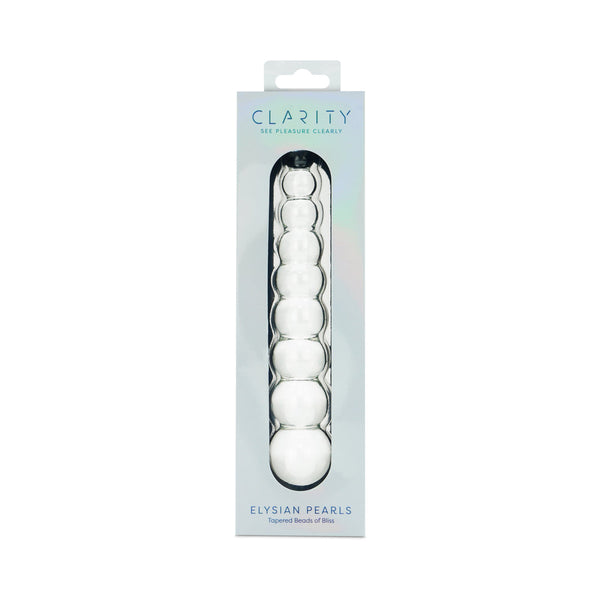 Clarity Elysian Pearls Glass Dildo
