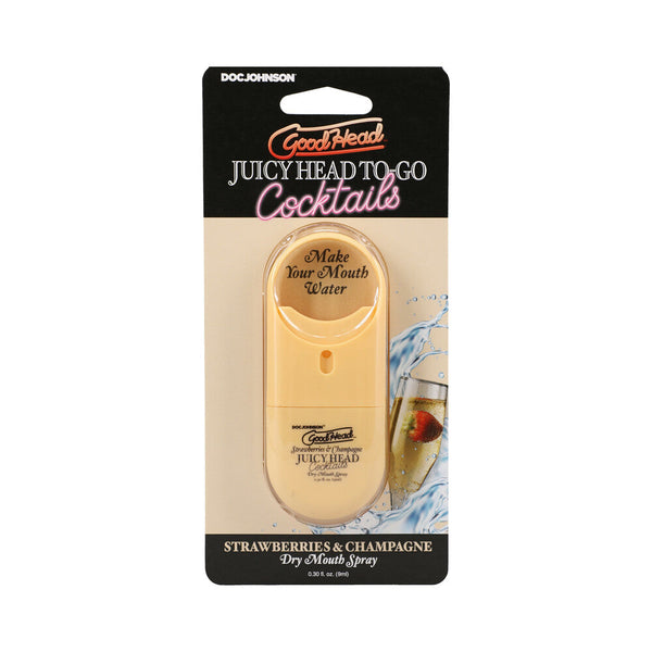 GoodHead Juicy Head Cocktails Dry Mouth Spray To-Go Strawberries & Champagne